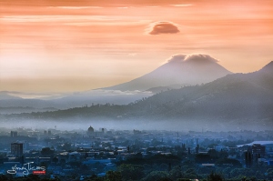 Volcano landscape in San Salvador, El Salvador